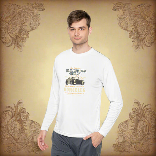 Men's Long Sleeve Tee - Vintage Muscle Car Design - Clix Bazaar