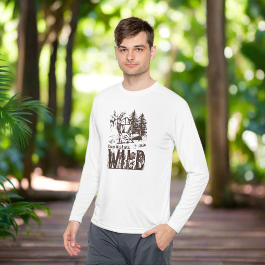 Men's Long Sleeve Tee - 'Keep Nature Wild' - Clix Bazaar